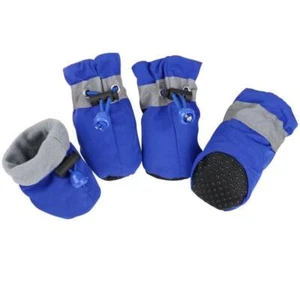 4pcs/set Waterproof Pet Dog Shoes Chihuahua Anti-slip Rain Boots Footwear - Picture 1 of 29