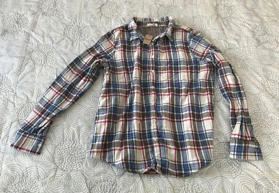 NUEVA CP SHADES Camisa de Franela de Algodón a Cuadros Manga Larga Botón Frontal Talla XL Foto 1 de 2