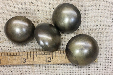 4 Old Brass Tacks 1 1/4” Large Head Patina Tarnished Vintage 1957 Furniture Feet Cover