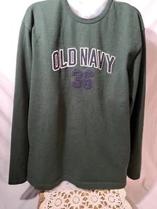 Vintage Men's Old Navy Long Sleeve Crewneck Varsity Cotton Knit Shirt Large EUC - Picture 1 of 8