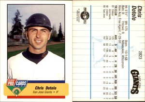 Chris Dotolo 1994 Fleer ProCards #2823 Card *AutographDen*
