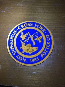 1983 Cross Fork Sportsmen's Association Potter Co. Pennsylvania Jagdaufnäher - Bild 1 von 1