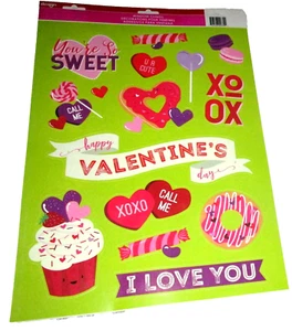 Valentine's Day Window Clings~HAPPY VALENTINE'S DAY ~ VALENTINE SAYINGS & ICONS - Picture 1 of 1