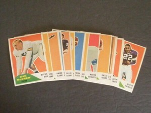 1960 FLEER Football PICK Choice Ex ExMt Complete your set