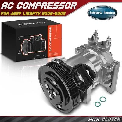 Compresor de aire acondicionado con embrague para Jeep Liberty 2002 2003 2004 2005 L4 2,4 L PAG 100 Foto 1 de 4