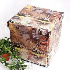 Sitzhocker mit Stauraum Hocker Kunstleder 2009 Aufbewahrungsbox 40 cm Sitzwürfel - Bild 1 von 9