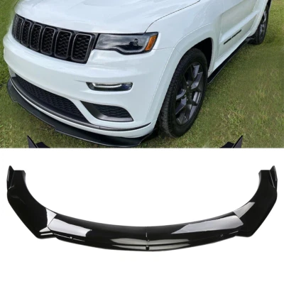 Glossy Black Front Bumper Lip Spoiler Splitter Body Kit For Jeep Grand Che Foto 1 de 4