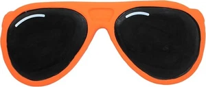 Multipet Latex Sonnenbrille 6,5" Hundespielzeug Spaß quietschende klassische Sonnenbrille orange - Bild 1 von 1