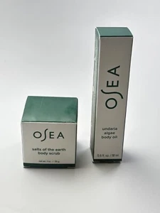 Osea Salts Of The Earth Body Scrub Undaria Algae Body Oil Duo Set 2 TRAVEL Purse - Picture 1 of 8