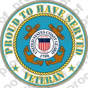 PEGATINA USAF VETERINARIO USCG ORGULLOSO VETERANO - Imagen 1 de 1