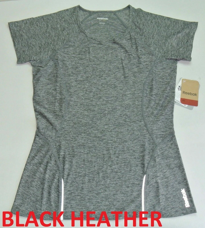 Reebok Women's Athletic Slim Fit T Shirt Small Gray Orange Red Dry Active New - Image 1 of 1