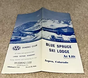 Brochure vintage BLUE ABETE SKI LODGE, Aspen Colorado anni 60 - Foto 1 di 2