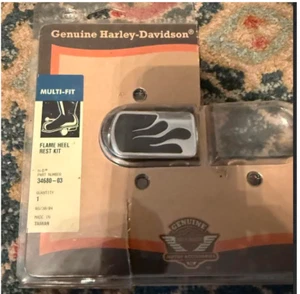 Harley Davidson Flame Heel Rest kit Multi fit - Picture 1 of 2