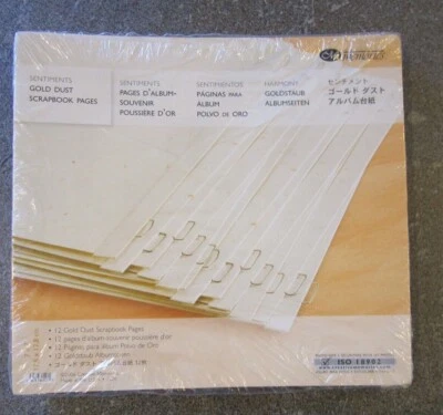 MEMORIAS CREATIVAS 7x7 POLVO DORADO Páginas Álbum de Recortes TOTALMENTE NUEVAS (12/paquete) Foto 1 de 2