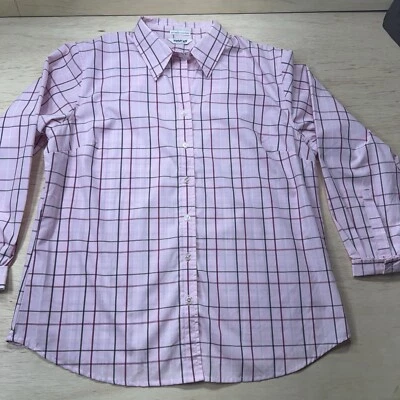 Camisa con botones Krazy Kat rosa para mujer talla grande 1x resistente a las arrugas Foto 1 de 4