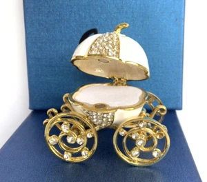 New Jere Giftware Carriage Coach Ring Box Bejeweled AFTER MIDNIGHT Engagement - Picture 1 of 17