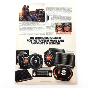 SPARKOMATIC Auto Stereo VINTAGE PRINT AD Car Motorcycle Radio Cassette Player - Picture 1 of 1