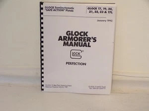 Gun Manual for Glock 17, 17L, 19, 20, 21, 22, & 23 repro comb bound gloss covers - Picture 1 of 3