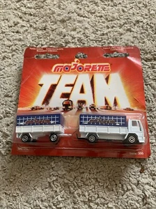 Majorette 300 series #366 Truck & Trailor (unopened) Blue White Die Cast - Picture 1 of 6