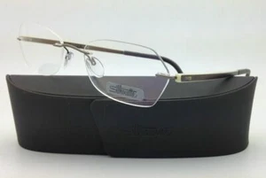 New SILHOUETTE Eyeglasses ZENLIGHT 6691 6054 51-17 Brown & White w/ Clear lenses - Picture 1 of 12