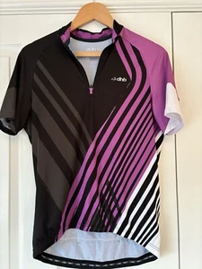 DHB Women’s Cycling Jersey Black/Purple/White Size 16 Used - Picture 1 of 3
