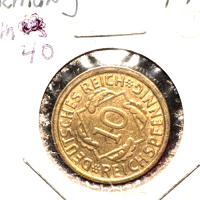 Germany 1935 J 10 Reichspfennig KM 40 AU - Image 1 of 2