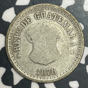 1878 Guatemala 1 Real Lot#T2030 Silver! - Picture 1 of 2