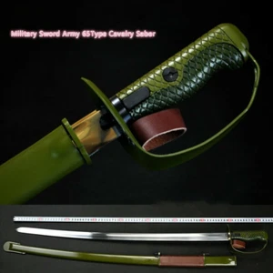 Green Military Sword Army 65Type Cavalry Saber Excellent Stainless Steel Blade - Picture 1 of 4