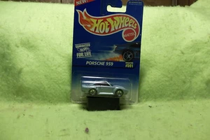 HOT WHEELS 959 BLUE PORSCHE #591 MINT IN MINT PACKAGE - Picture 1 of 6