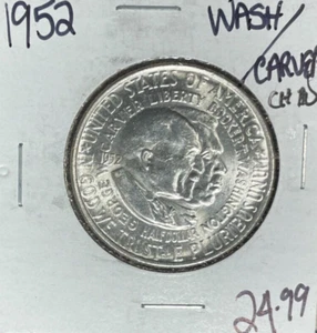 Medio dólar conmemorativo Wa Carver 1952 ~ ch/bu ~ hermosa moneda~ - Imagen 1 de 2
