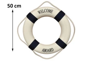 NEW blue white 50cm life ring lifebuoy ship boat decorative wall hanging - Picture 1 of 2