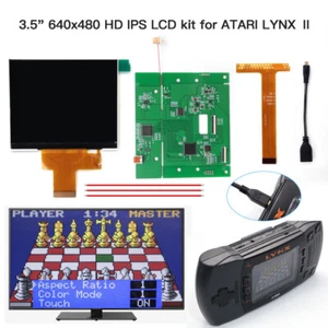 3.5 Inch IPS LCD 720P HDMI Retro Pixel Kits Hight Light Screen For ATARI LYNX Ⅱ - Picture 1 of 8