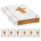  6 Pcs Cross Bible Box Shaped Storage Case Shelves for Books Trinket