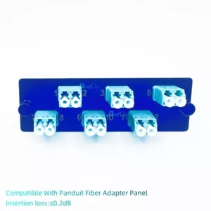 Fiber Adapter Panel OM3/OM4 6*LC Duplex 12 Fibers Compatible Panduit FAP6WAQDLCZ - Picture 1 of 7