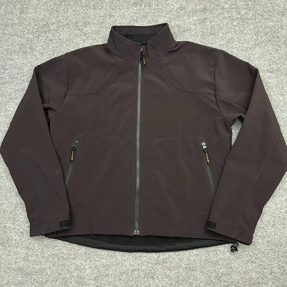 Chaqueta softshell negra Oobe para mujer XL cremallera completa forrada de lana cuello falso bolsillos con cremallera Foto 1 de 4