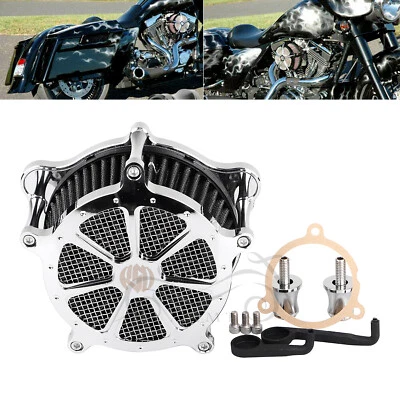 RSD Chrome Air Cleaner Intake Filter For Harley M8 Softail CVO Road Street Glide Foto 1 de 4