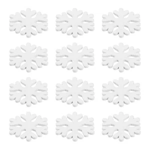 100 PIEZAS Piezas de madera para copos de nieve en forma de nieve Artesanía Copo de nieve Suministros artesanales - Imagen 1 de 10
