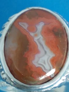 WUNDERSCHÖNER SOUTH DAKOTA FAIRBURN ACHAT STERLING RING - Bild 1 von 4