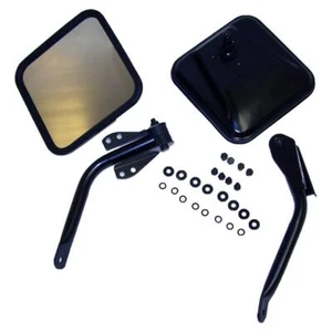 Crown Left & Right Side Manual Mirror Set 2PCS for Jeep Wrangler CJ5 CJ6 CJ7 CJ8 - Picture 1 of 7