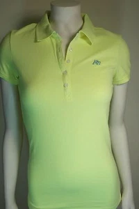 CAMISETA POLO AMARILLA AEROPOSTALE LOGOTIPO BORDADO MEDIO BOTÓN FRONTAL NUEVA CON ETIQUETAS - Imagen 1 de 3