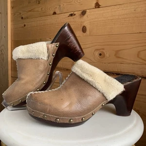 Baretraps Women’s Size 9.5m Leather Mules Brown Studded Addison *scuffs* - Picture 1 of 6