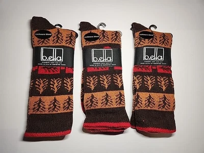 ☆ 3 PARES ☆ Calcetines B.ella Lana Angora Mezcla Cachemira Adeline Espresso Foto 1 de 3