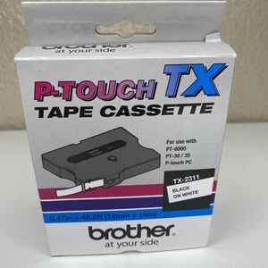 Cartucho de cinta táctil Brother P TX-2311 negro sobre blanco nuevo en caja  - Imagen 1 de 7
