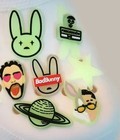 Bad Bunny Glow In The Dark Charm For Crocs Shoe Charms - 13 Pieces