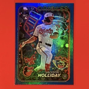 Topps Holiday Jackson Holliday 2024 azul metálico #H50 RC Orioles - Imagen 1 de 3