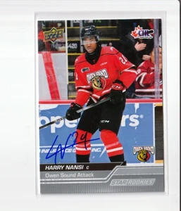 HARRY NANSI autographed SIGNED '23/24 Upper Deck CHL card TORONTO MAPLE LEAFS - Picture 1 of 1
