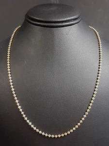 (RI4) 14k Yellow Gold Ball Link Chain / Necklace (5.4 Grams) Size 18" (1.9 MM) - Picture 1 of 8