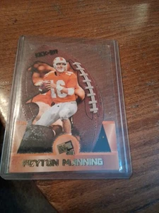 2 Peyton Manning Football Cards 1 Rookie And 1 Game Gear Football - Picture 1 of 4