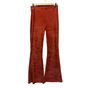 Aerie Woman’s Ribbed Corduroy Cotton Rust High Rise Groove On Pants M - Picture 1 of 11