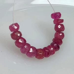 Cuentas de corte redondo de rubí rojo natural de 11,87 quilates - 8033 - Imagen 1 de 2